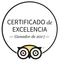 TripAdvisor Ganador Certificado de Excelencia 2017