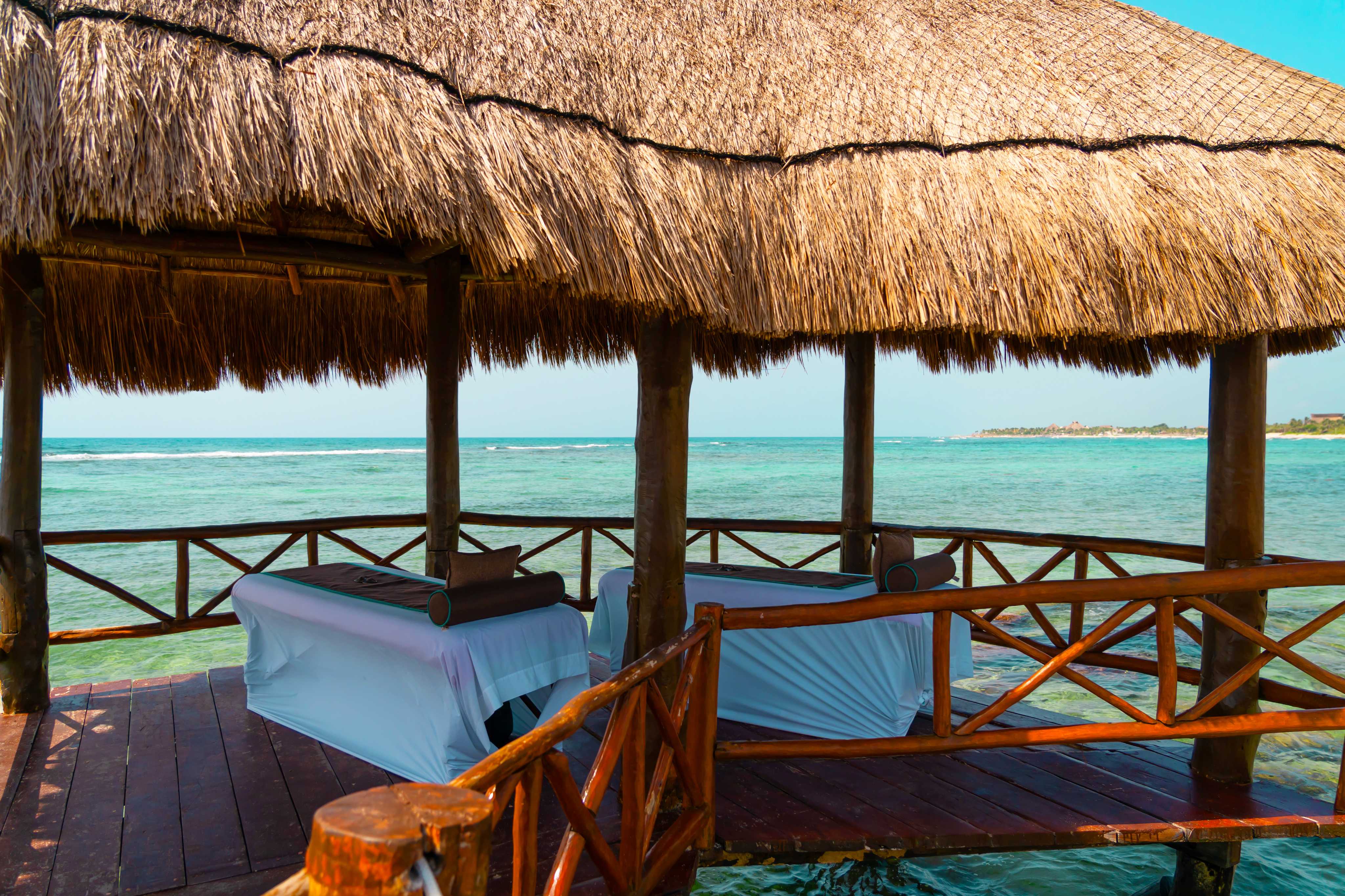 Beach in front of Hotel Grand Oasis Tulum