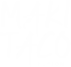 White Logo Maki Taco Restaurant